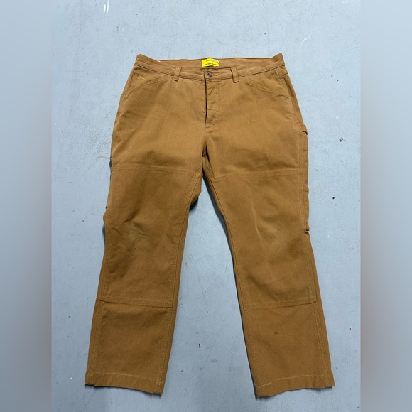 Taylor Stitch Double Knee Canvas Work Pants Men Size 36 Ron Finley Boss Duck Tan